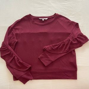 Cupcakes and Cashmere ruffle sweater size large